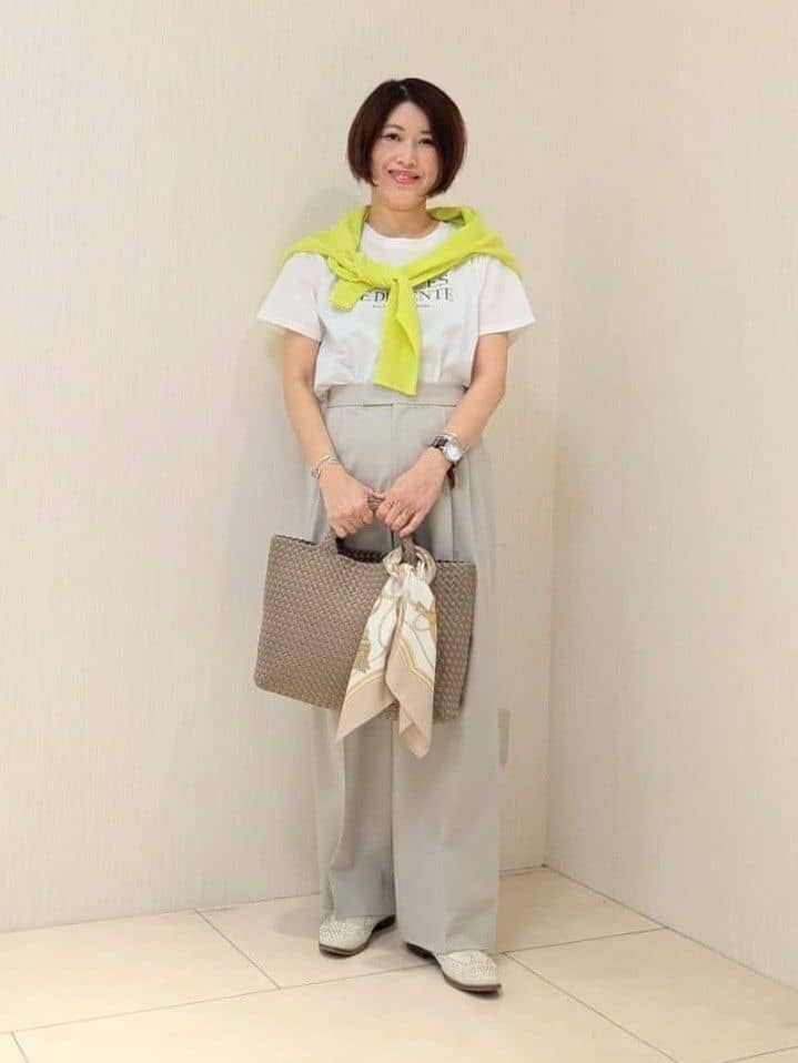 u-macoさんの「UNTITLED｜【新色追加/セットアップ可】エアリー ダブルブレストジャケット」を使ったコーディネート