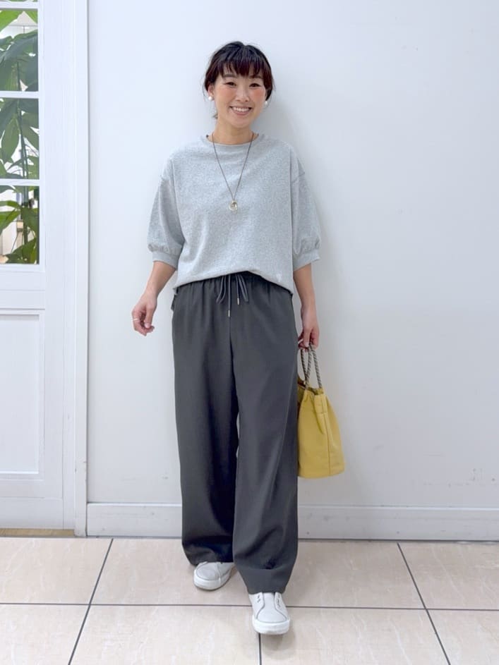 Osawaさんの「Dessin｜【360度可愛い】バックヘンリーカットソー5分袖」を使ったコーディネート