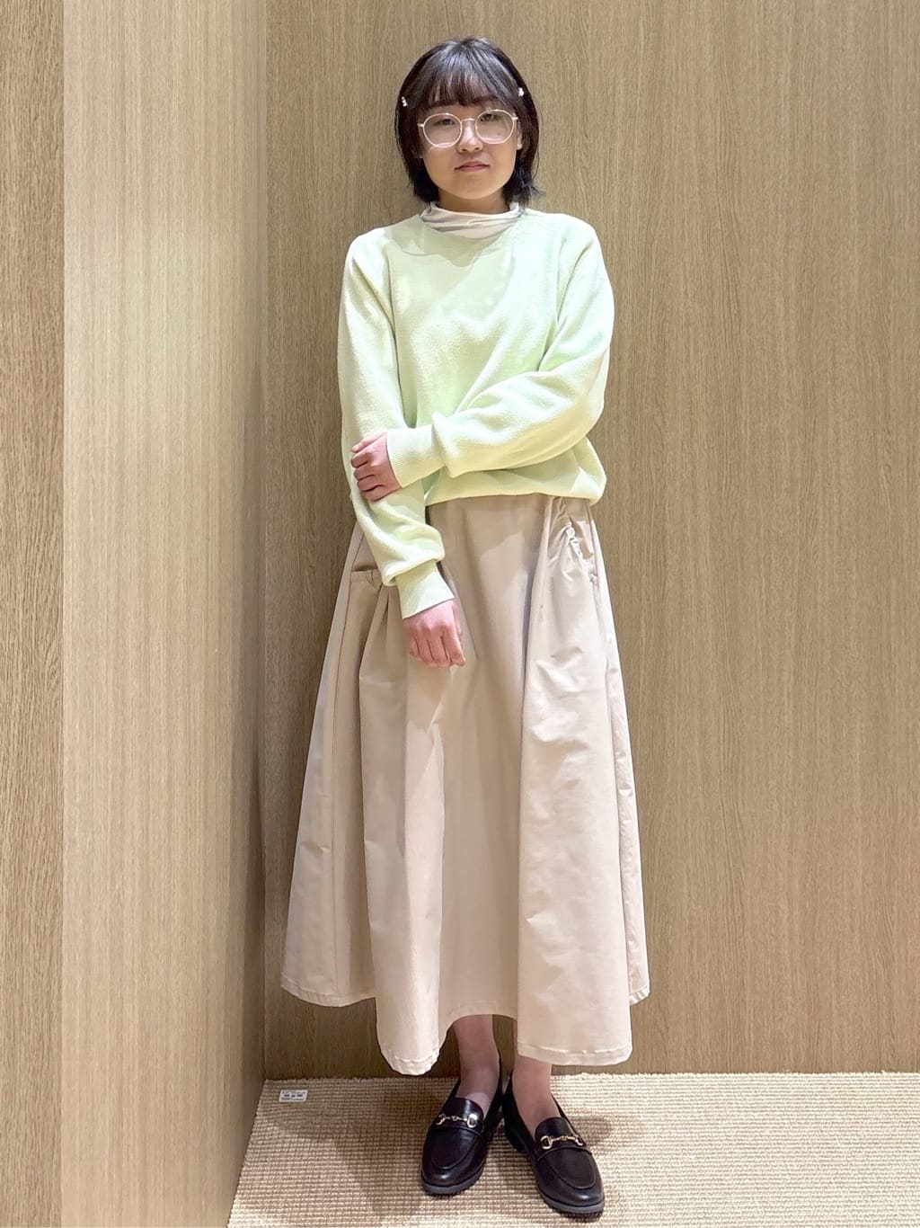 Sumiさんの「OPAQUE.CLIP｜スウェットライクニット【洗濯機OK】」を使ったコーディネート