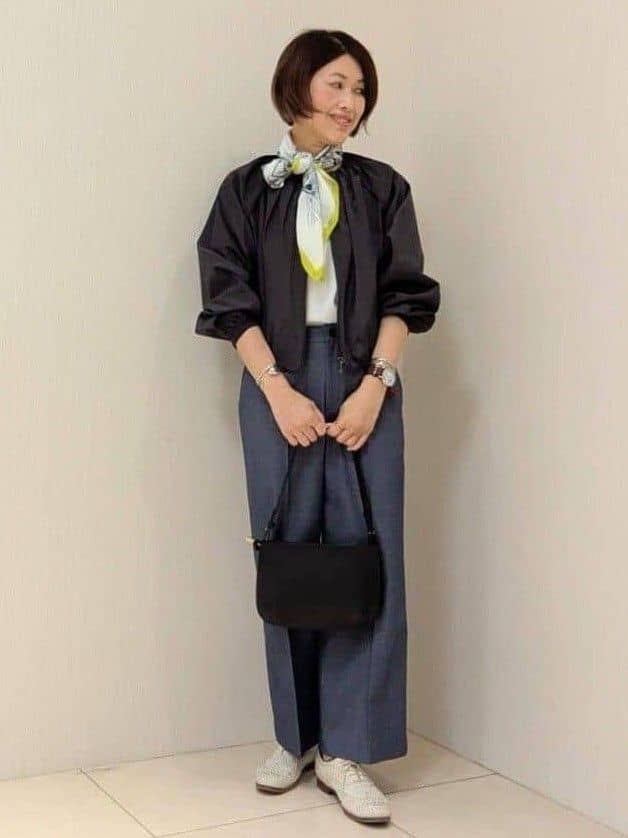 u-macoさんの「UNTITLED｜◆【セットアップ可/はっ水】シャイニータイプライターブルゾン」を使ったコーディネート