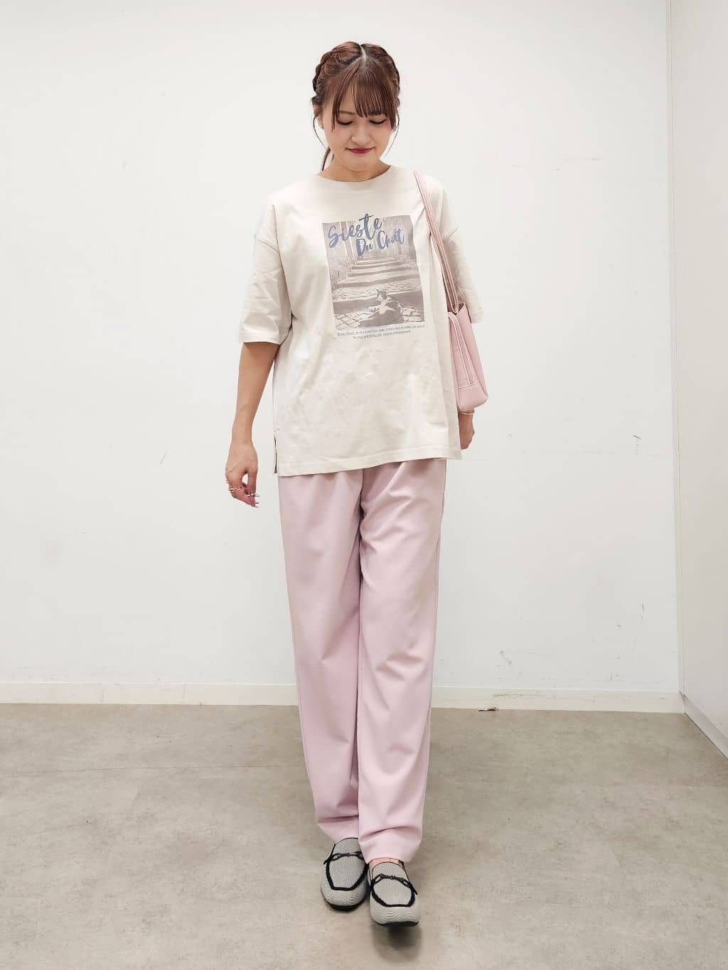 ゆゆさんの「SHOO･LA･RUE｜【綿100％/S-LL/プチプラ】選べる3柄 プリントアソートTシャツ」を使ったコーディネート