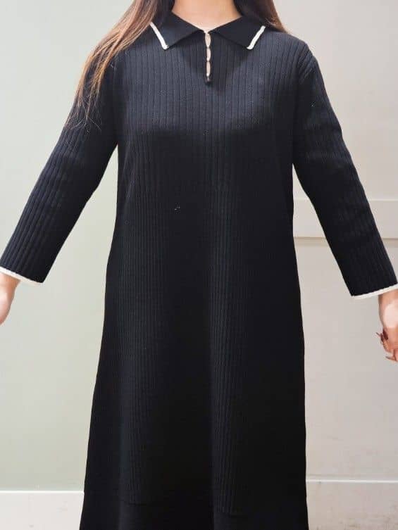 maiさんの「grove｜高評価！【洗える】大人の上品ポロニットワンピース」を使ったコーディネート