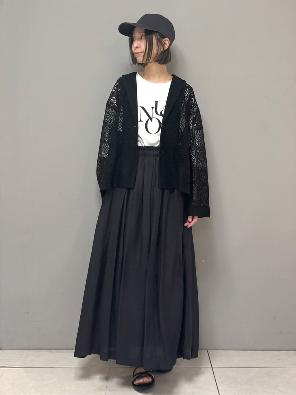 yさんの「OPAQUE.CLIP｜シャイニーオーガンジー タックフレアスカート」を使ったコーディネート