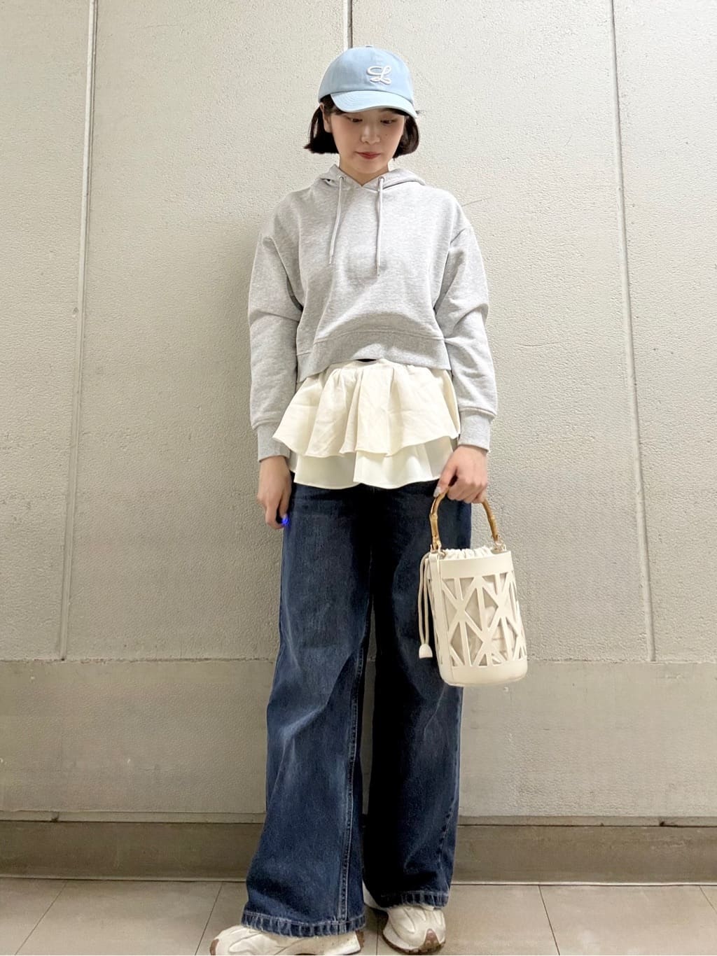Itoさんの「OPAQUE.CLIP｜ワイドストレートデニムパンツ【洗濯機OK】《S～LL》」を使ったコーディネート