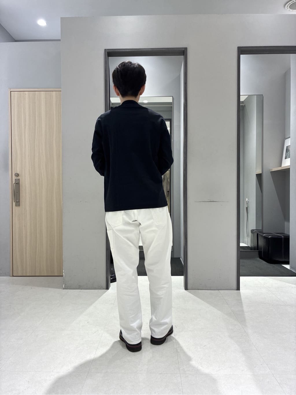 わいずみさんの「TAKEO KIKUCHI｜リネンライクカルゼ リブブルゾン」を使ったコーディネート