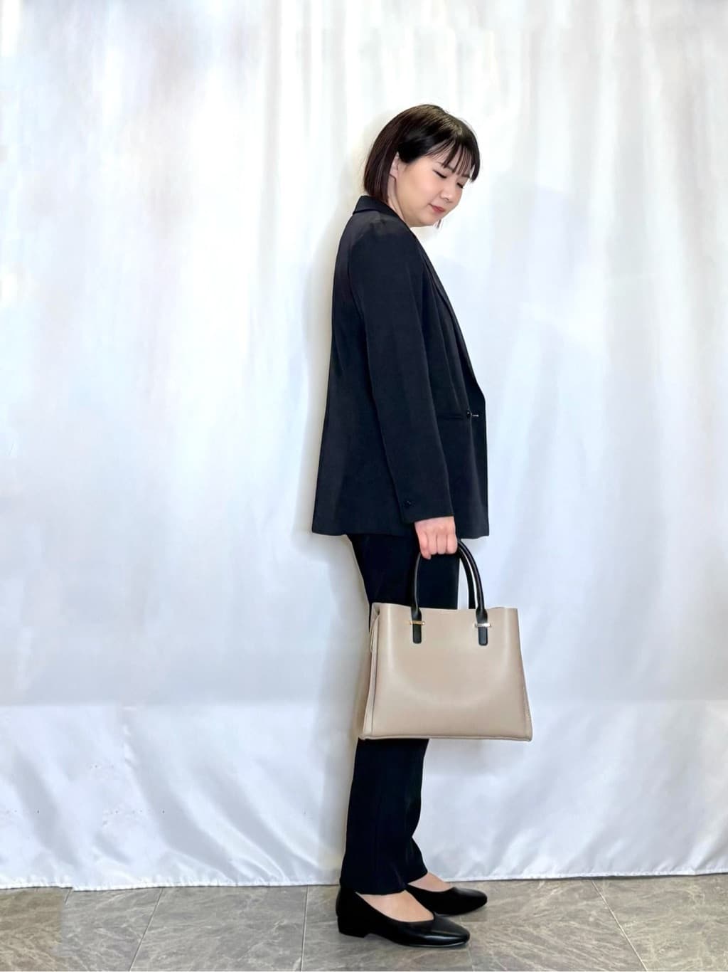ネリさんの「SHOO･LA･RUE｜【洗濯機可/イージーケア/UV】オンオフ使える　ゆったりダブルジャケット」を使ったコーディネート