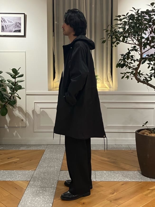 junyaさんの「DRESSTERIOR｜【撥水素材】レインプルーフ フーデッドコート」を使ったコーディネート