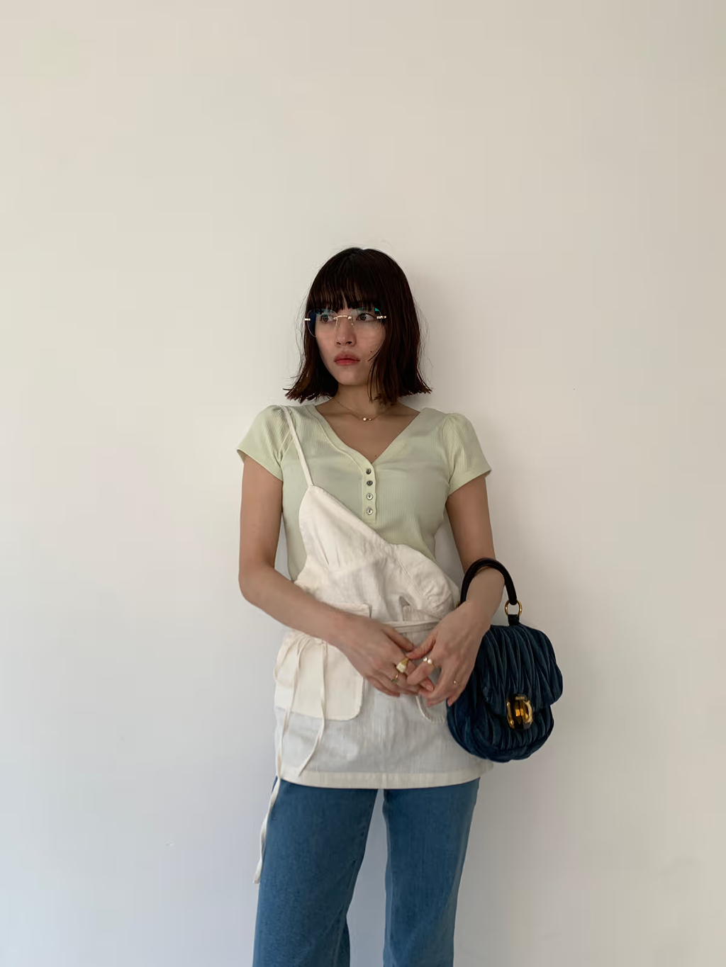 miyu maesakaさんの「CODE A｜M everyday rib button tee」を使ったコーディネート
