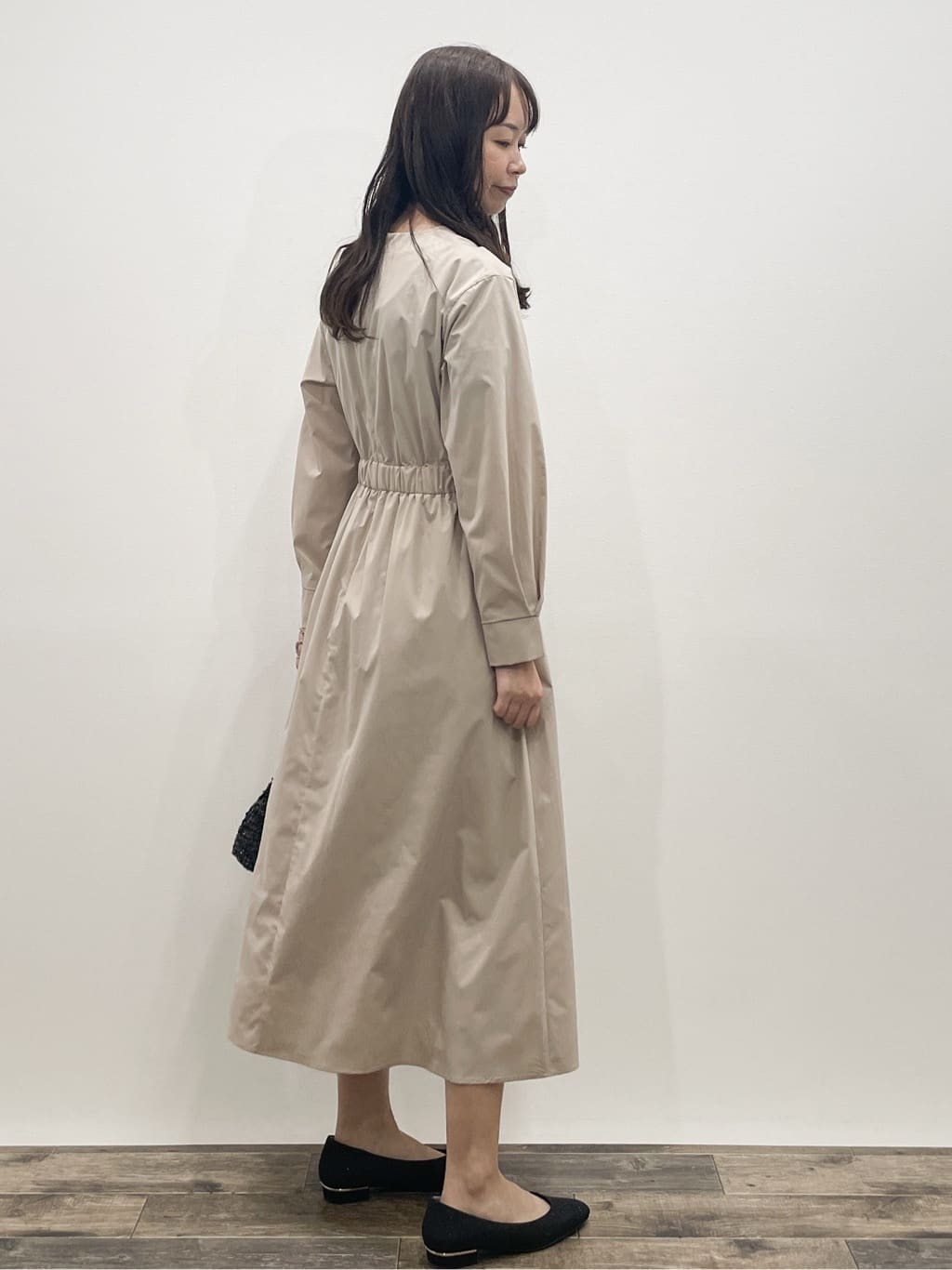 Aikoさんの「OPAQUE.CLIP｜カシュクール風デザインワンピース【洗濯機OK】」を使ったコーディネート