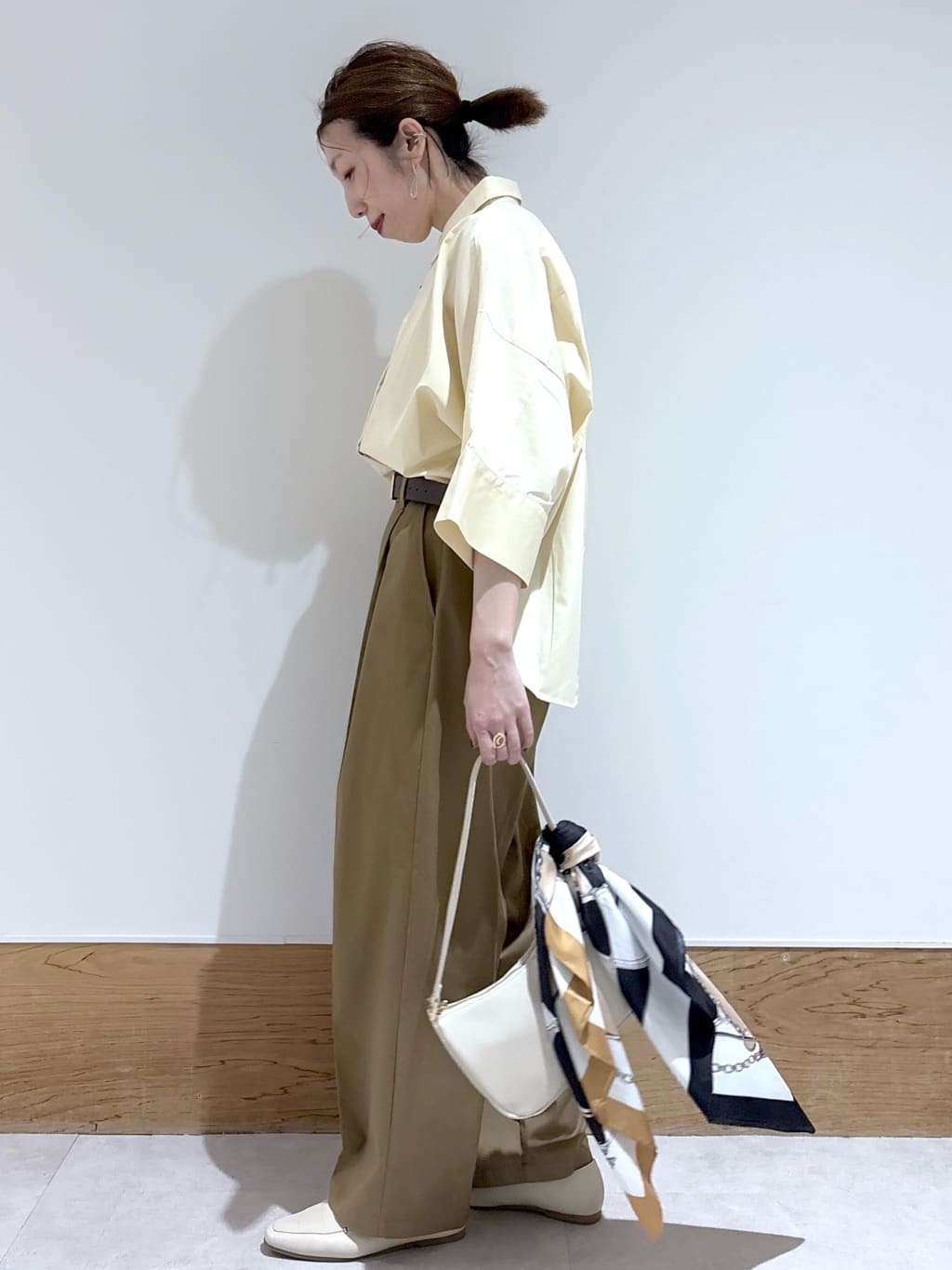 はなさんの「OPAQUE.CLIP｜【接触冷感】ハーフスリーブシャツ《洗濯機OK／防シワ加工》」を使ったコーディネート