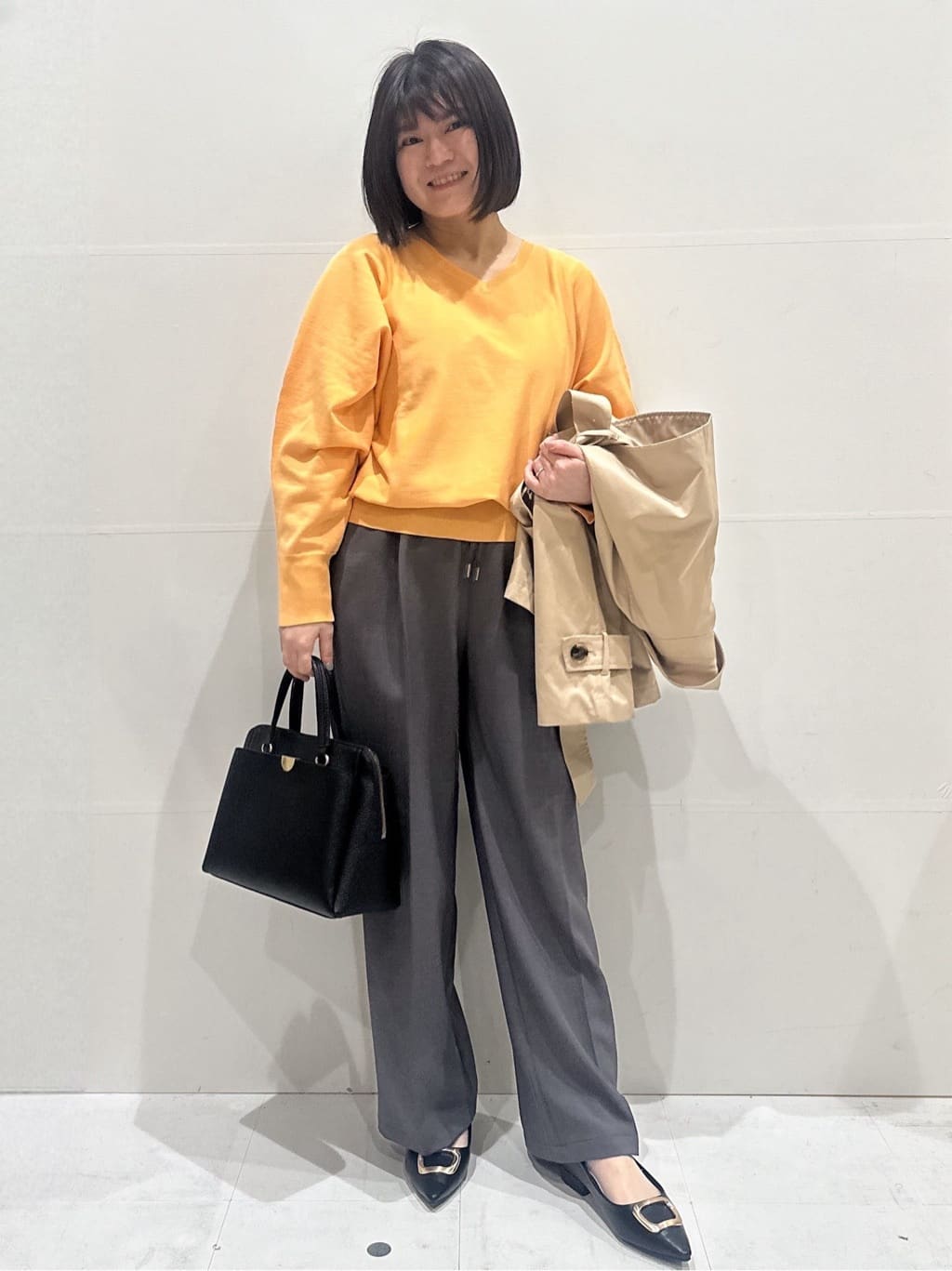 Minさんの「OPAQUE.CLIP｜ミドルトレンチコート【洗濯機OK】」を使ったコーディネート