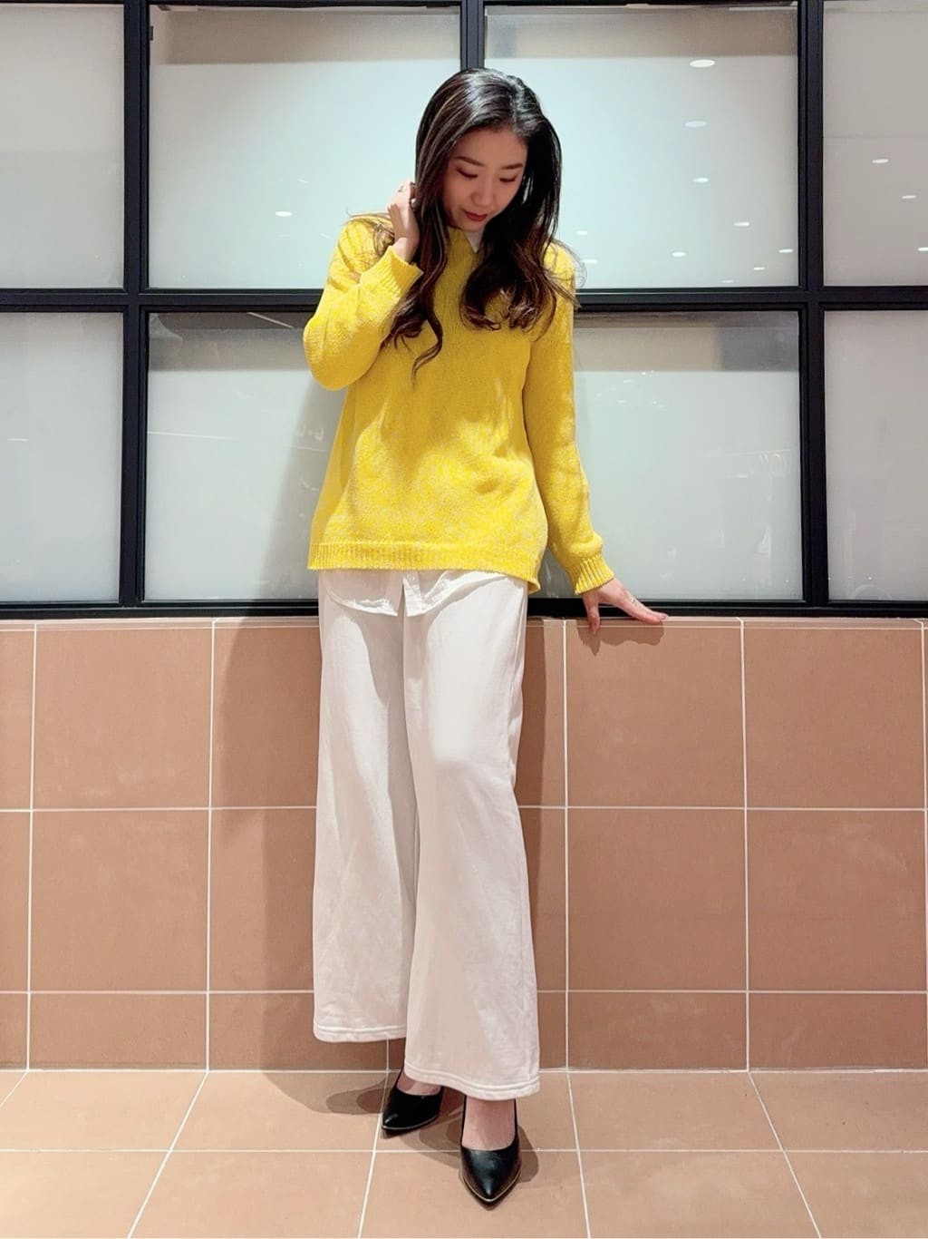kaoriさんの「ESPERANZA｜◆【晴雨兼用/12時間パンプス】約8.5cm　歩きやすくて疲れにくい」を使ったコーディネート