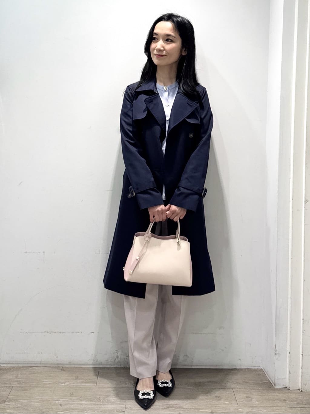 yuicciさんの「OPAQUE.CLIP｜撥水トレンチコート【洗濯機OK／花粉対応】《XS～3L》」を使ったコーディネート