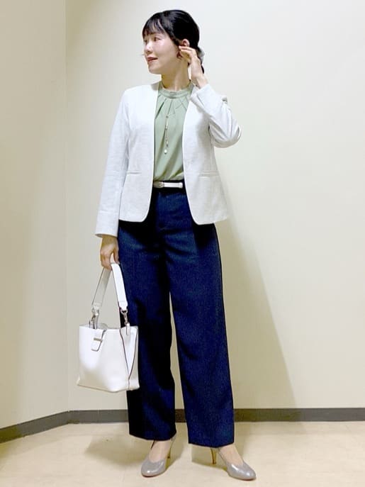  beni_gingerさんの「Reflect｜【SS-4Lサイズ／UVカット／接触冷感】匠ジャケット／ノーカラー」を使ったコーディネート
