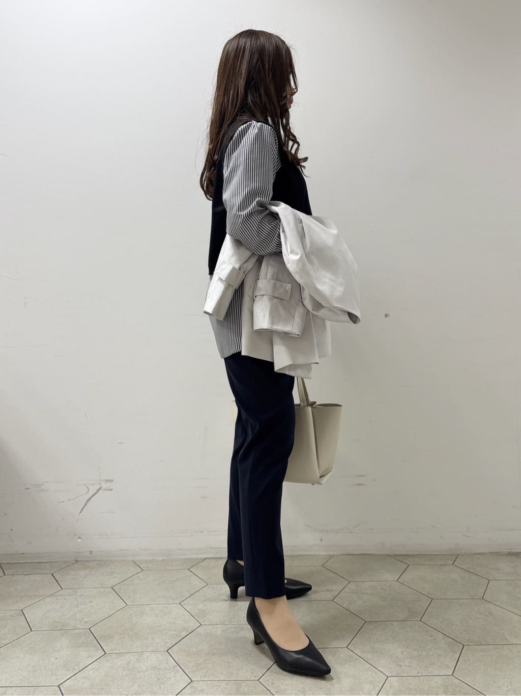 kahoさんの「INDIVI｜【洗える／UVケア】レイヤード風デザイントップス」を使ったコーディネート