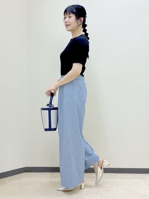  beni_gingerさんの「Reflect｜【インナーにおすすめ◎】クルーネックストレッチリブトップス」を使ったコーディネート