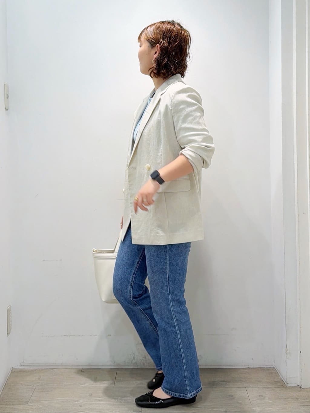 sumicaさんの「OPAQUE.CLIP｜【UV／接触冷感】ダブルブレストジャケット《防シワ加工／洗える》」を使ったコーディネート