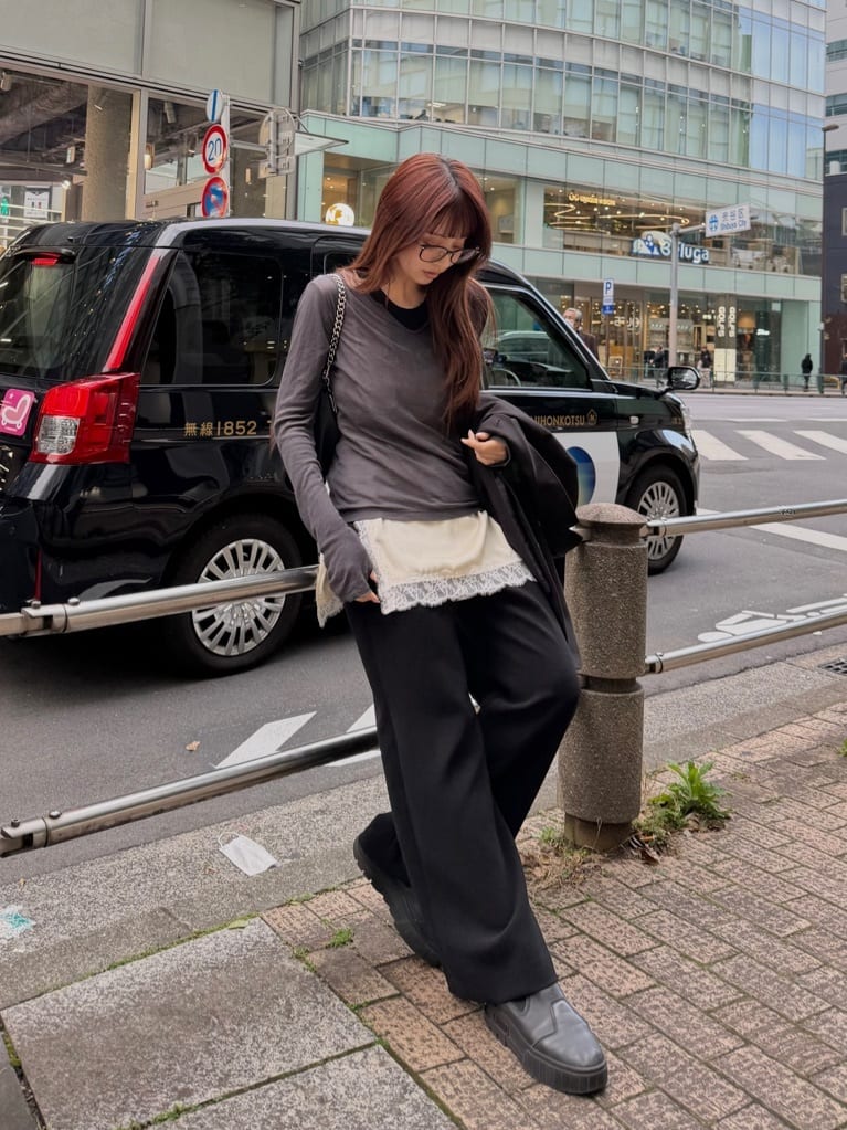 kanamiさんの「CODE A｜【Re】sheer hoodie tee」を使ったコーディネート