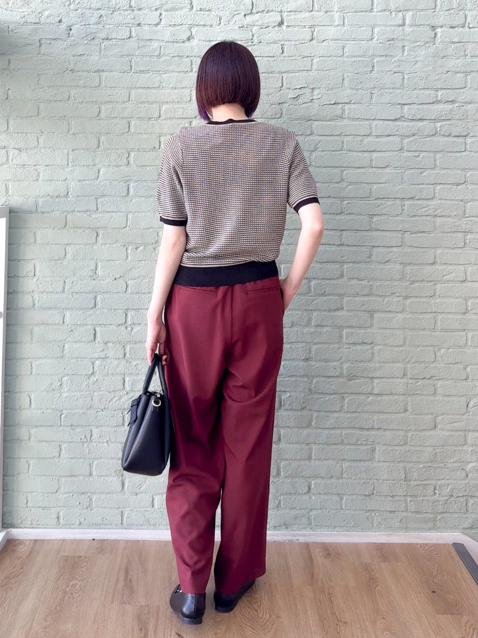 𝐜𝐡𝐢𝐤𝐚さんの「SHOO･LA･RUE｜【着丈選べる/セットアップ可】洗濯後しわになりにくい とろみワイドパンツ」を使ったコーディネート
