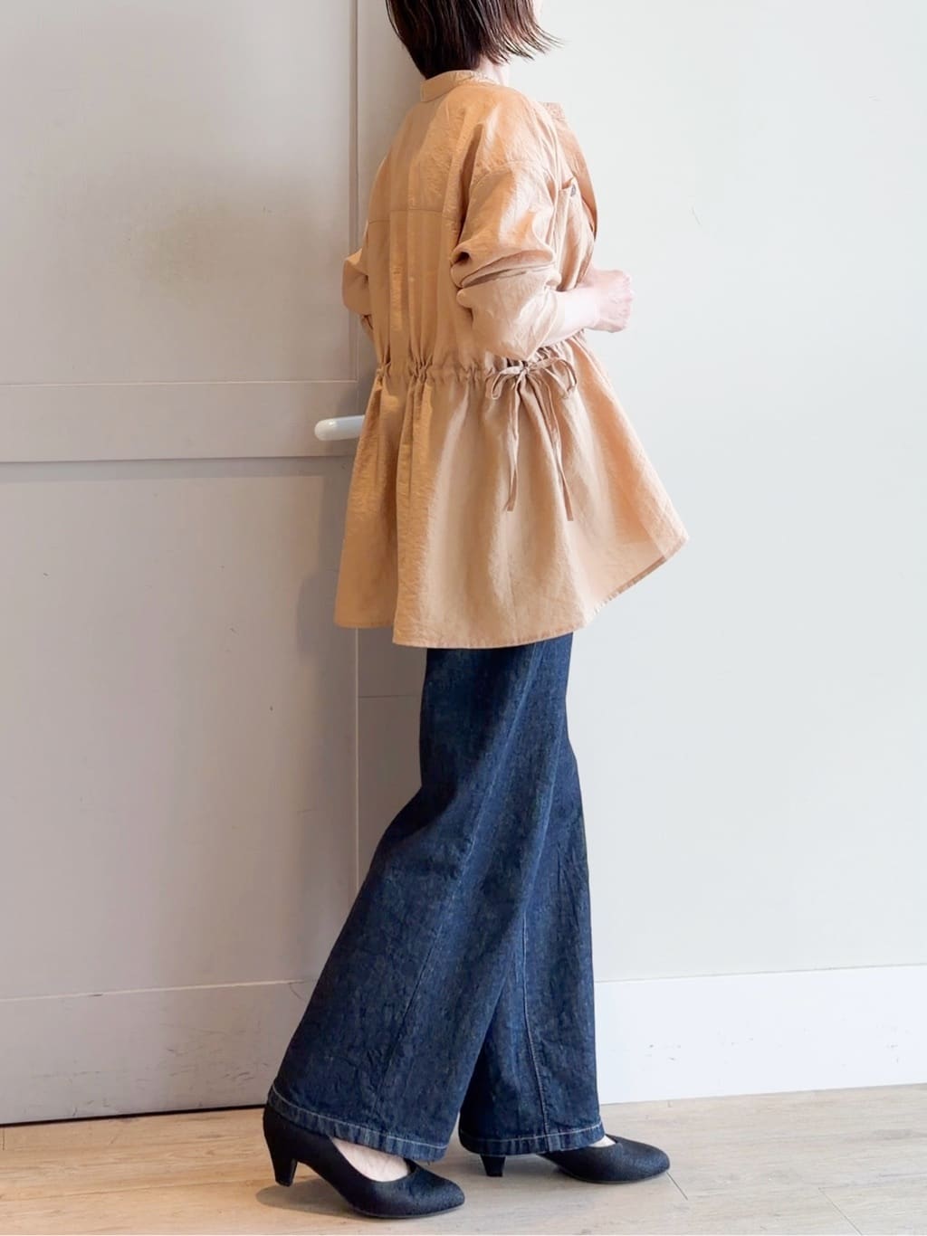 yamakoさんの「grove｜高評価！【体型カバー・洗える】シアーサファリシャツジャケット」を使ったコーディネート