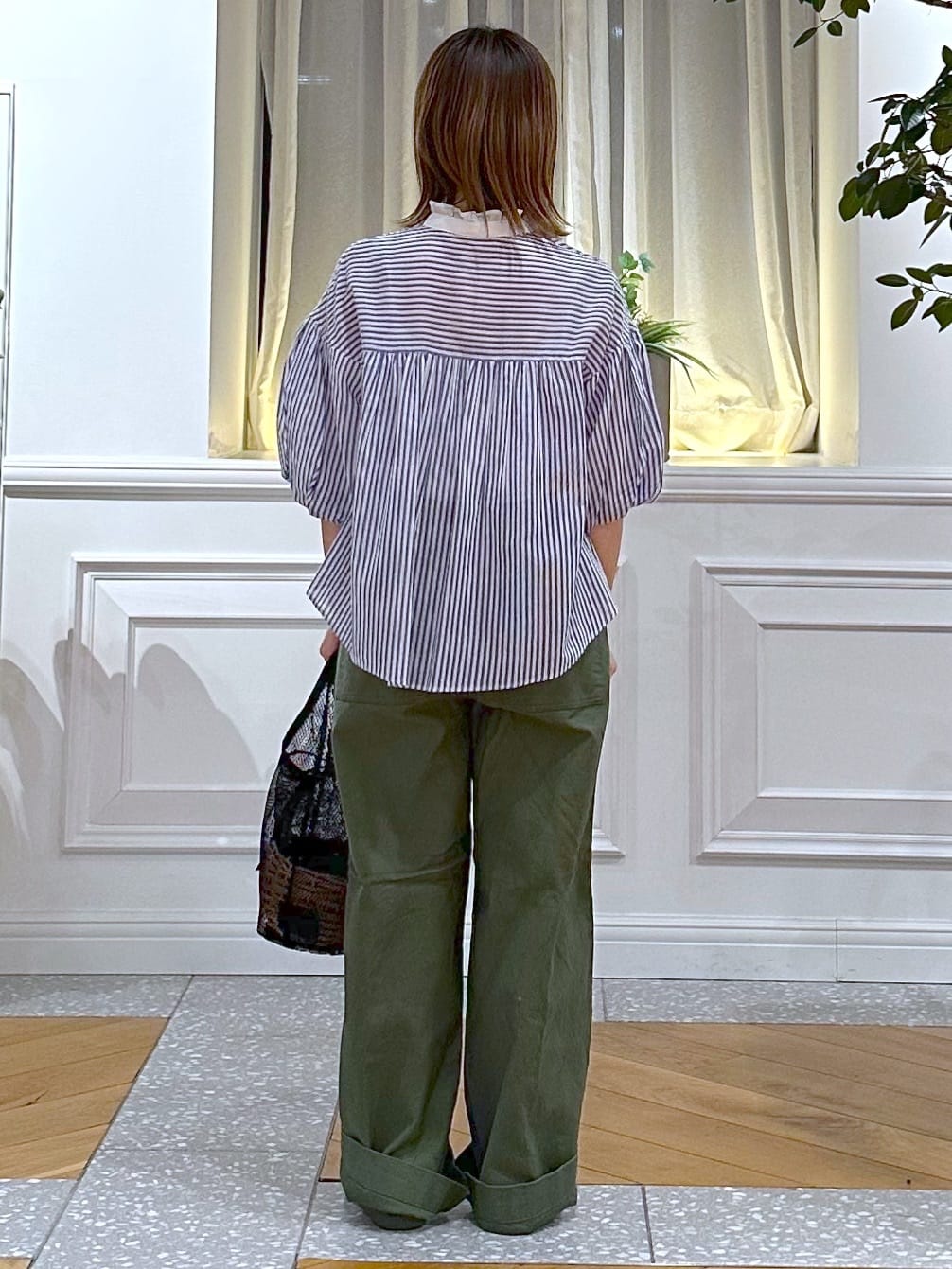 なべこさんの「DRESSTERIOR｜【otonaMUSE5月号掲載/ウォッシャブル】ロンドンストライプクレリックブラウス」を使ったコーディネート