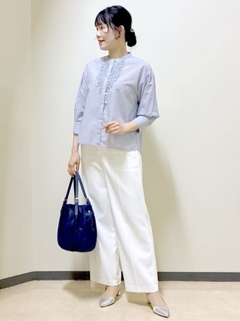  beni_gingerさんの「Reflect｜【接触冷感】八分袖フロントフリルブラウス」を使ったコーディネート