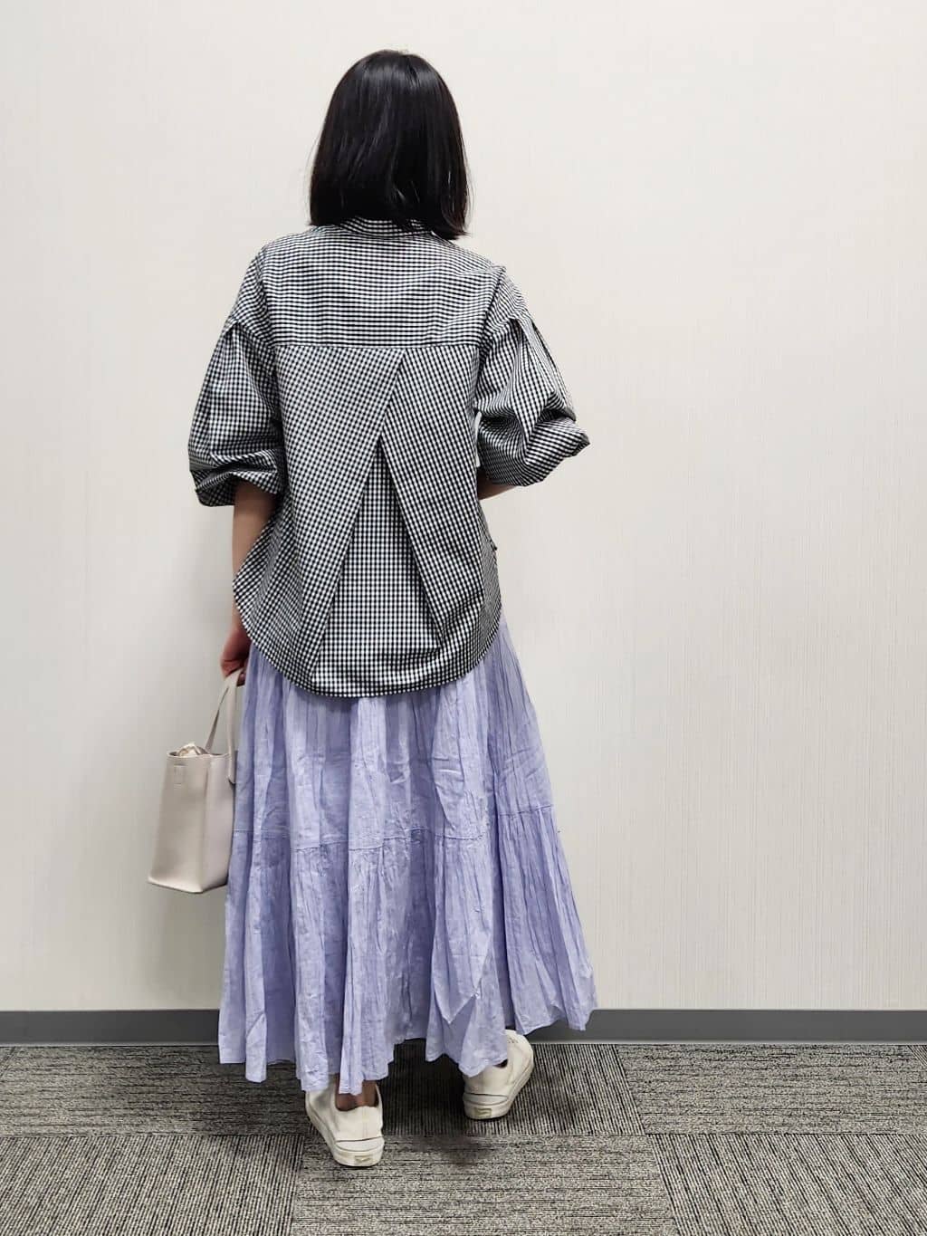 naraさんの「Dessin｜【洗える】バルーンスリーブバンドカラーシャツ」を使ったコーディネート