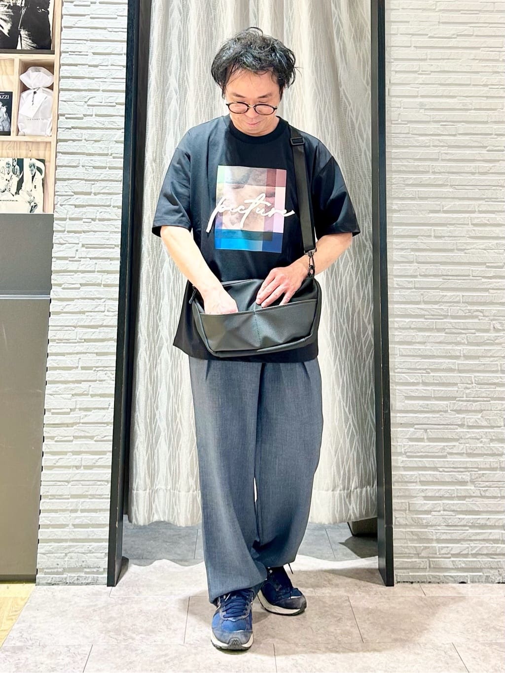 KENJI Iさんの「THE SHOP TK｜コード刺繍 半袖Tシャツ 洗濯機OK」を使ったコーディネート