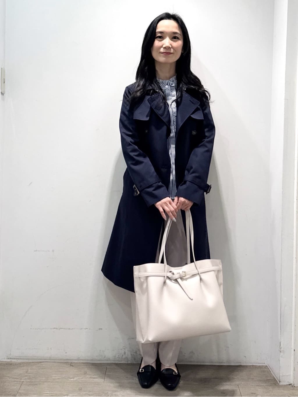 yuicciさんの「OPAQUE.CLIP｜撥水トレンチコート【洗濯機OK／花粉対応】《XS～3L》」を使ったコーディネート