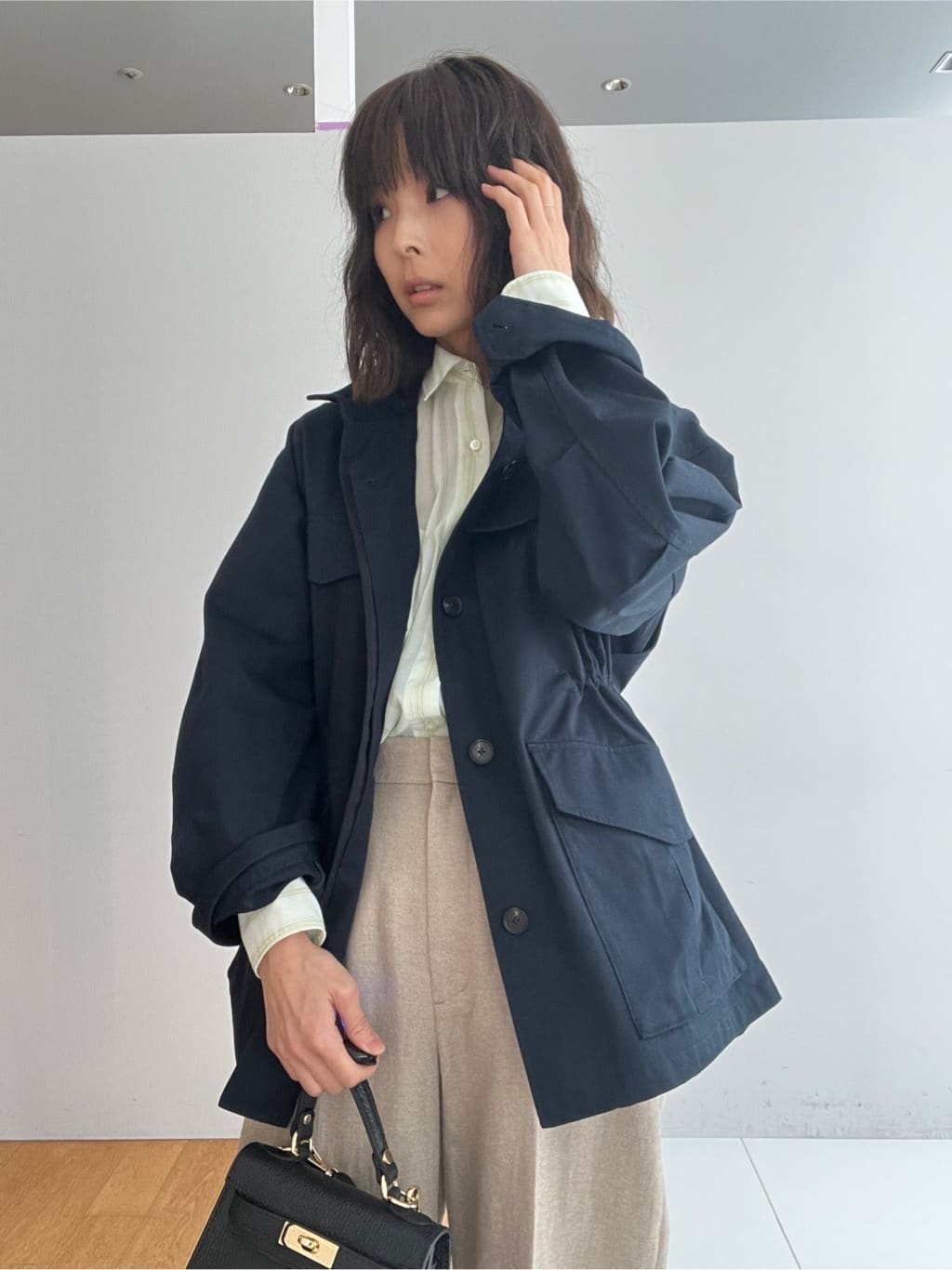 misaさんの「DRESSTERIOR｜【ウォッシャブル】コンパクトコットンミリタリーブルゾン」を使ったコーディネート