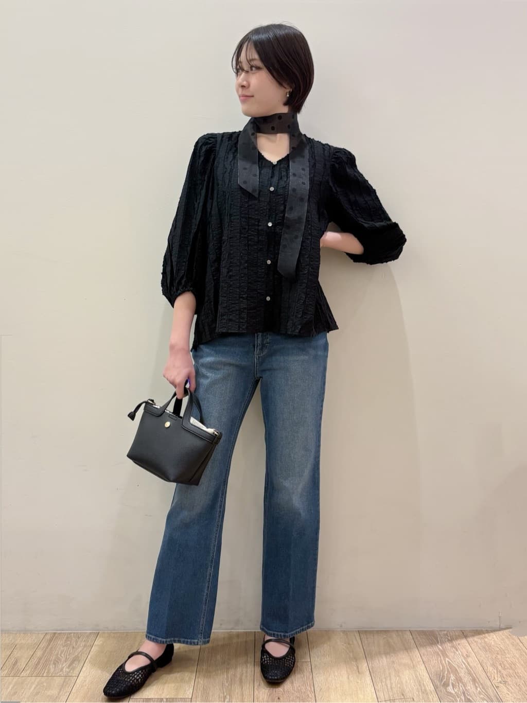 RINさんの「OPAQUE.CLIP｜フリンジジャカードブラウス【洗濯機OK】」を使ったコーディネート