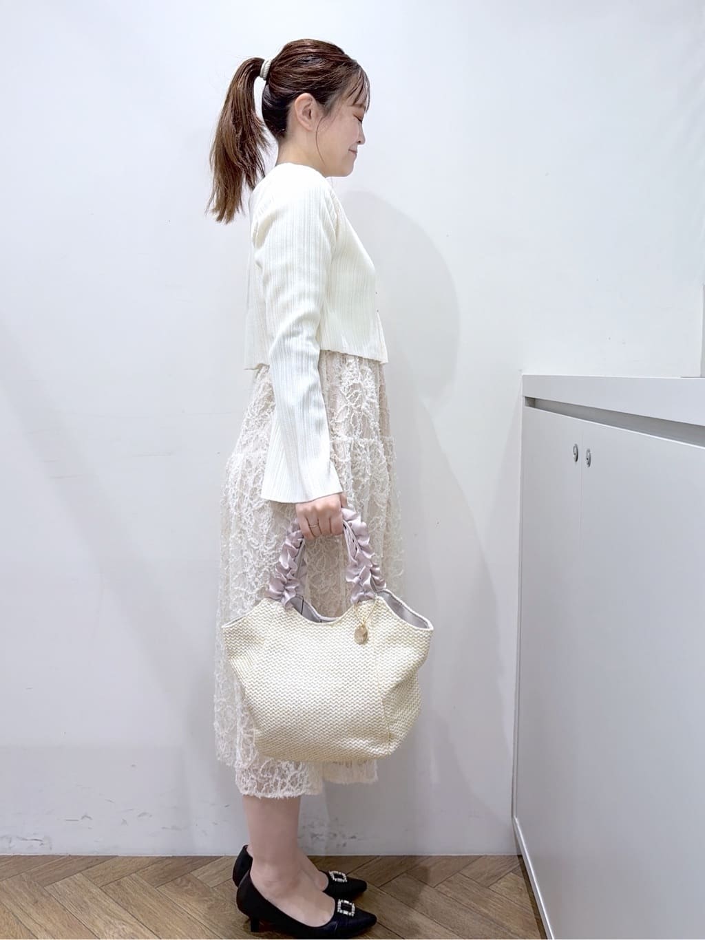 Junさんの「index｜《ツインセット》カーディガン&times;ニットドッキングワンピース【洗濯機OK】」を使ったコーディネート
