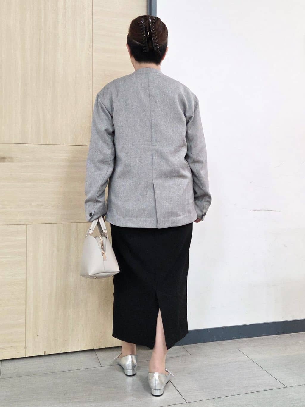 にゃみさんの「grove｜リネンライクカラーレスジャケット」を使ったコーディネート