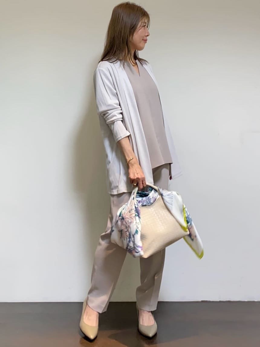 tomoさんの「UNTITLED｜【接触冷感/UVカット/遮熱機能】フライスジャージカーディガン」を使ったコーディネート