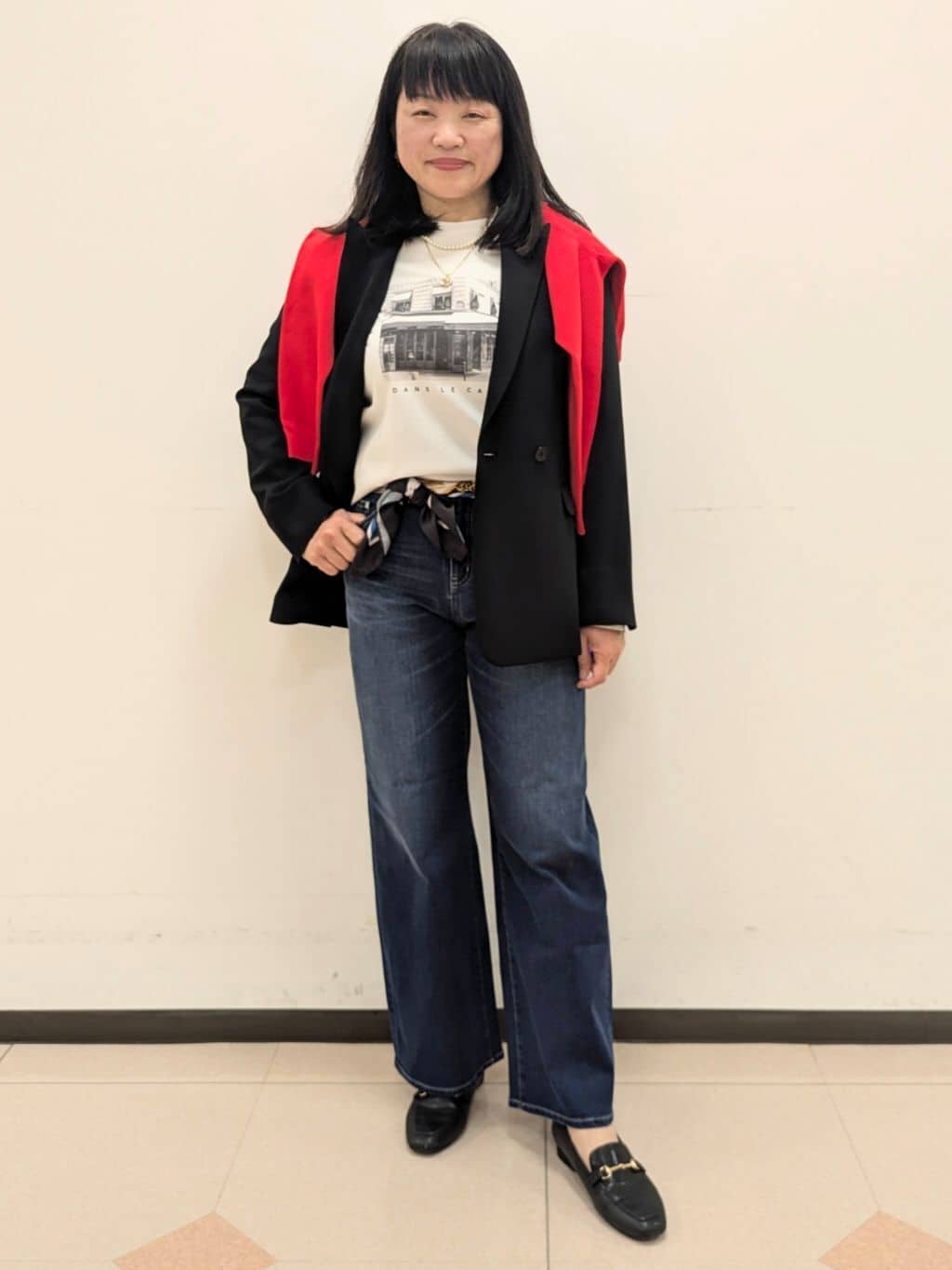 ともさんの「UNTITLED｜◆【洗える/すっきり丈】ラメノット ニットカーディガン」を使ったコーディネート