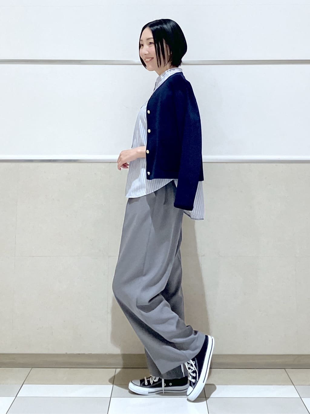 eriko さんの「Dessin｜【洗える】バルーンスリーブバンドカラーシャツ」を使ったコーディネート