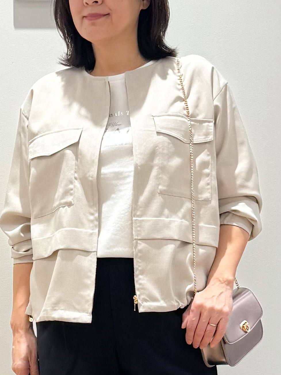 Lilyさんの「grove｜デザインチェーン2連ネックレス」を使ったコーディネート