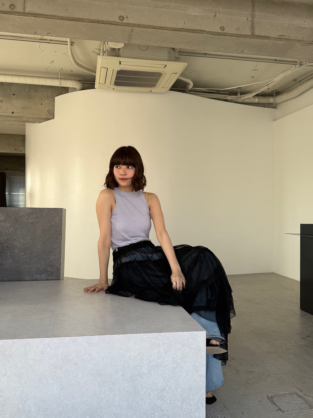 miyu maesakaさんの「CODE A｜M dramatic dot tulle skirt」を使ったコーディネート