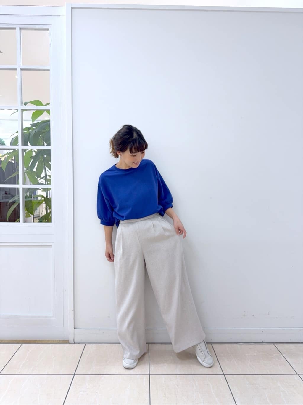 Osawaさんの「Dessin｜【360度可愛い】バックヘンリーカットソー5分袖」を使ったコーディネート