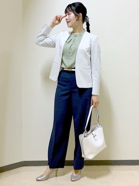  beni_gingerさんの「Reflect｜【SS-4Lサイズ／UVカット／接触冷感】匠ジャケット／ノーカラー」を使ったコーディネート