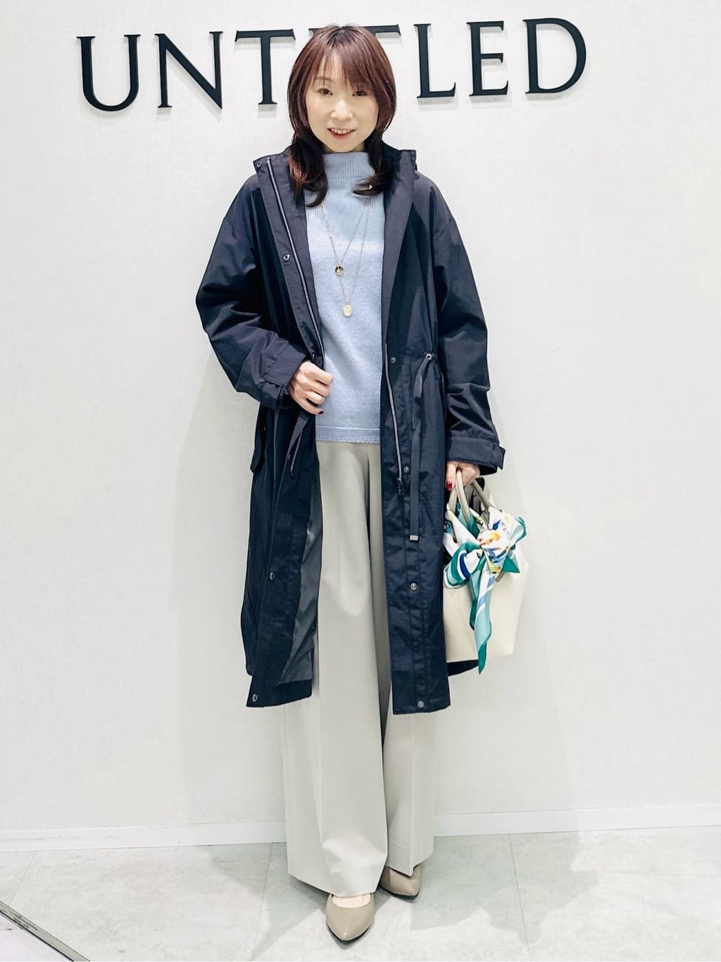 Miwaさんの「UNTITLED｜【洗える】スポンディッシュ ボトルネックニット」を使ったコーディネート