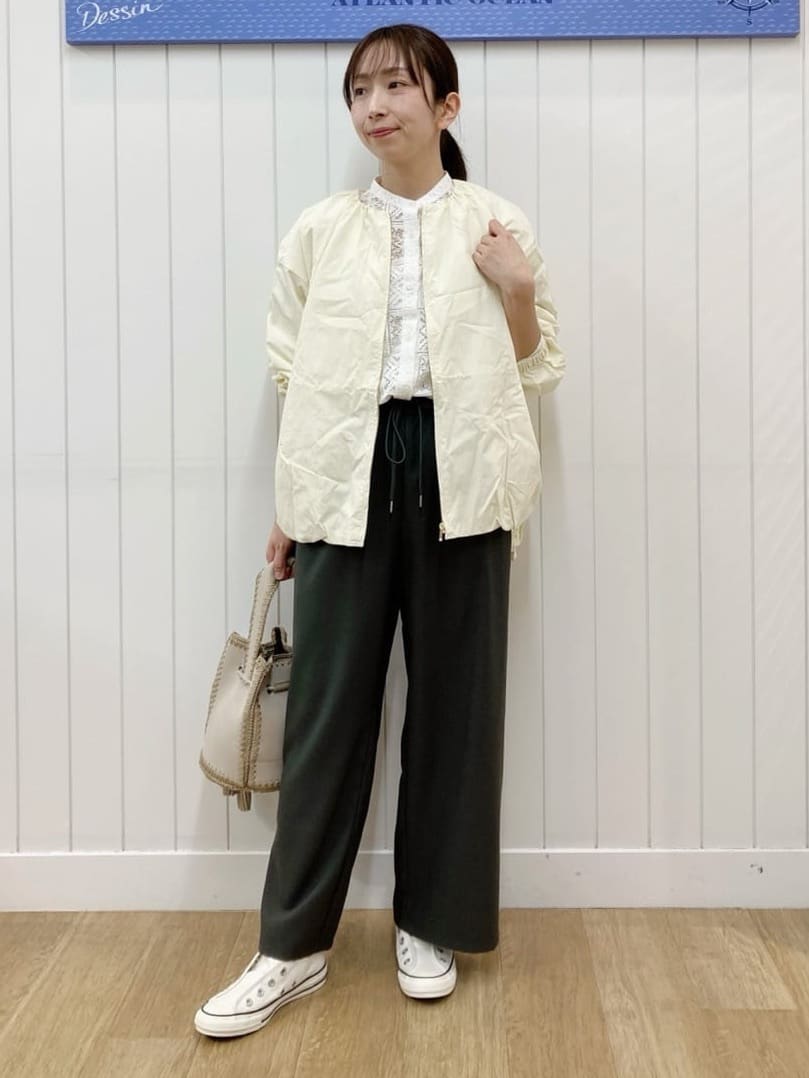 yoshiさんの「Dessin｜【洗える】コットンナイロンバルーンヘムブルゾン」を使ったコーディネート