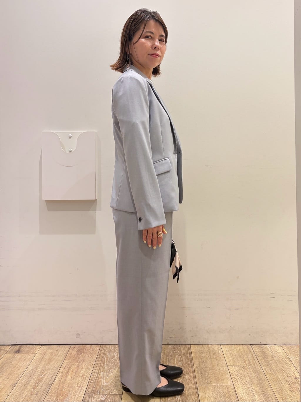 YUKOさんの「index｜ストレッチテーラードジャケット／セットアップ対応【洗濯機OK】」を使ったコーディネート