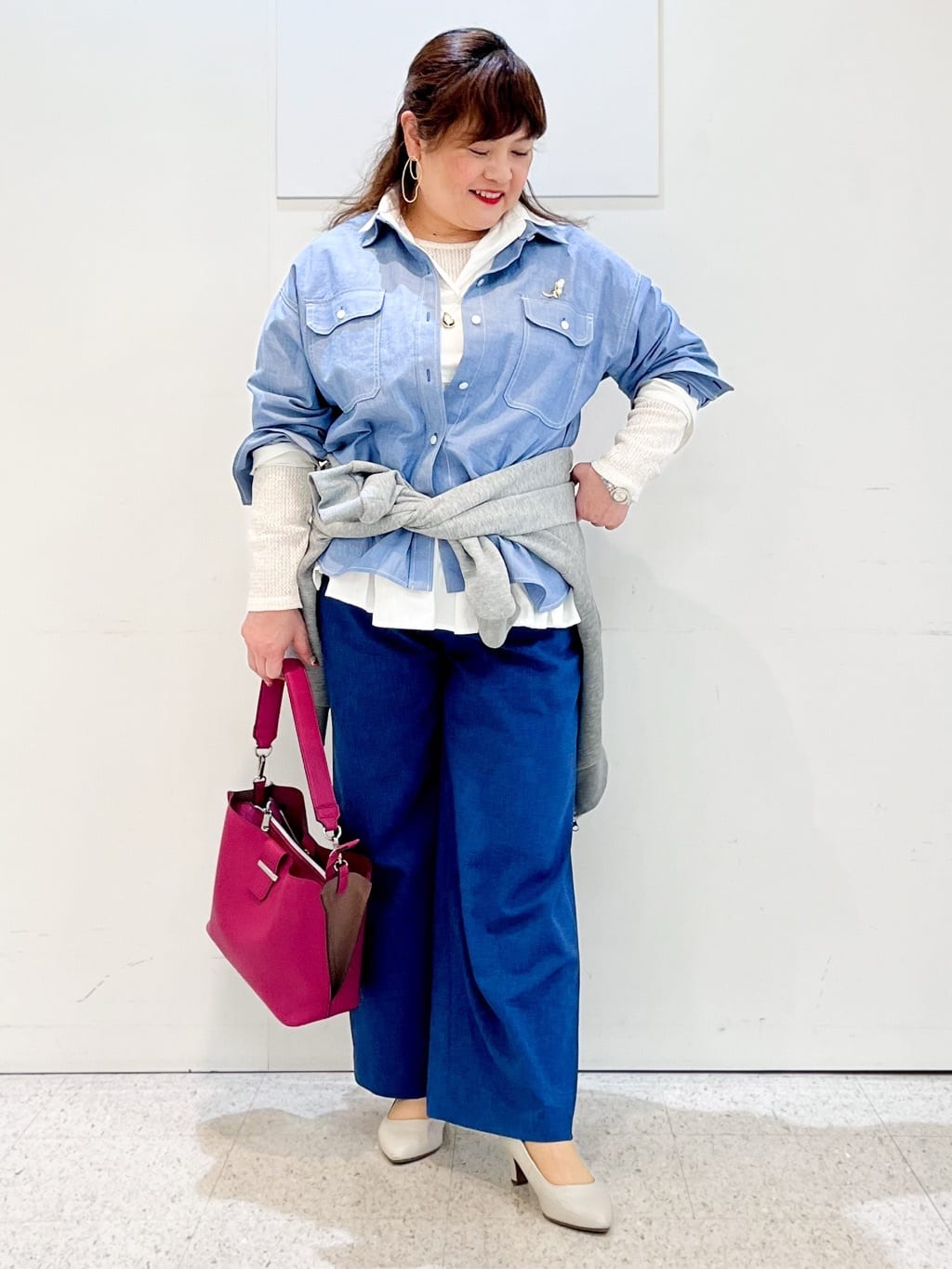 kimmyさんの「Reflect｜【羽織にも◎】ダンガリーシャツ」を使ったコーディネート