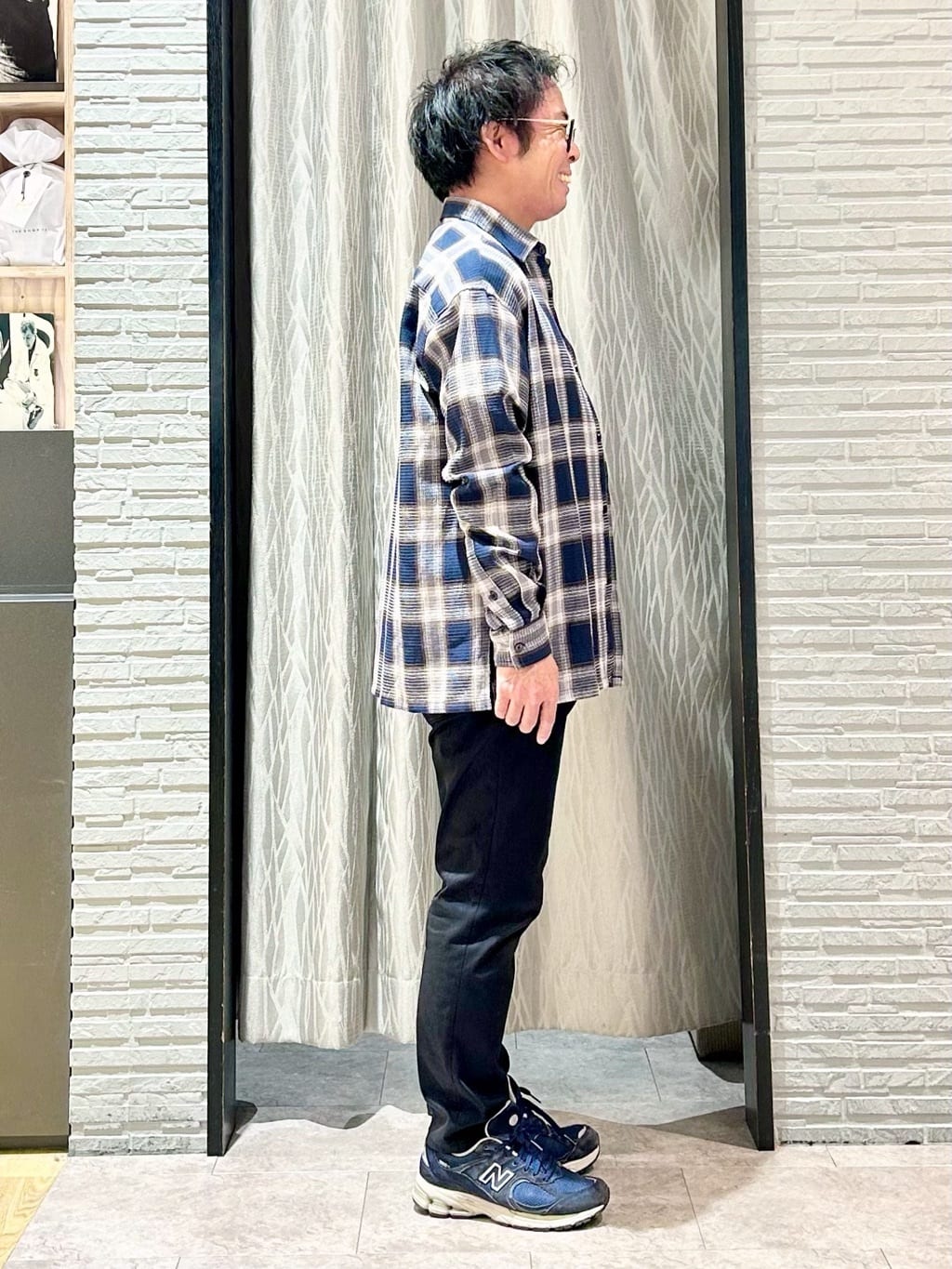 KENJI Iさんの「THE SHOP TK｜【一枚で着映える】パターンブロッキング 半袖Tシャツ 洗濯機OK」を使ったコーディネート