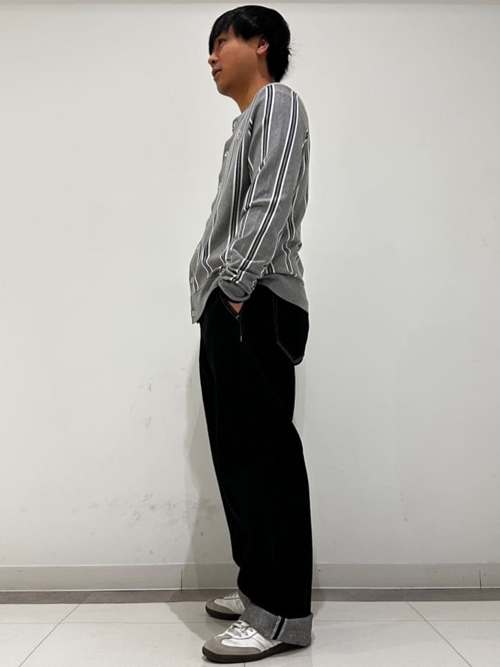 MATSUBARAさんの「DRESSTERIOR｜◆【ウォッシャブル】ウールレーヨン ストライプラウンドネックカーディガン」を使ったコーディネート