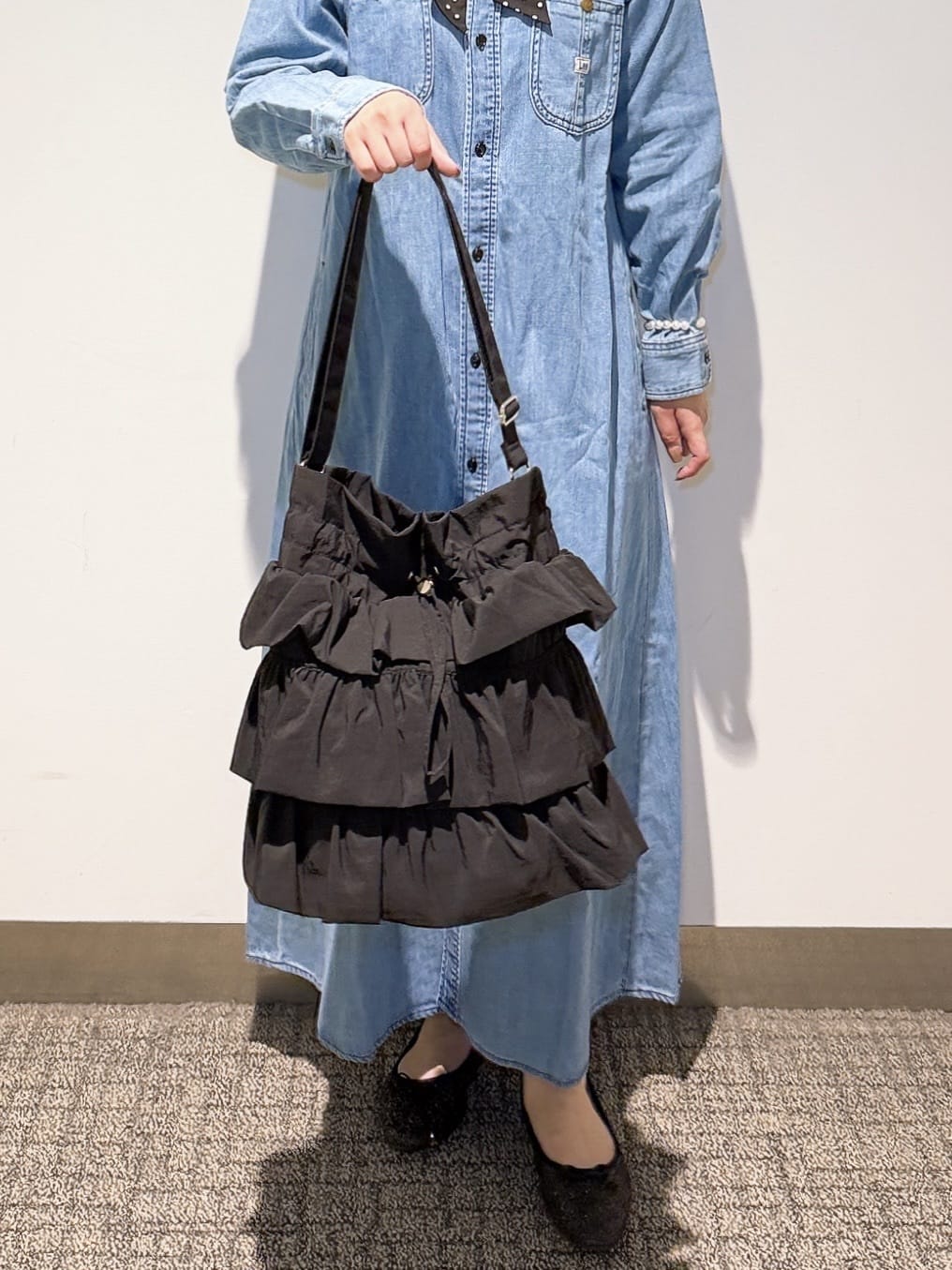 みーさんの「grove｜【Lee&times;grove別注】LOCO FLARE DRESS」を使ったコーディネート