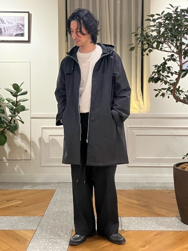 junyaさんの「DRESSTERIOR｜【撥水素材】レインプルーフ フーデッドコート」を使ったコーディネート