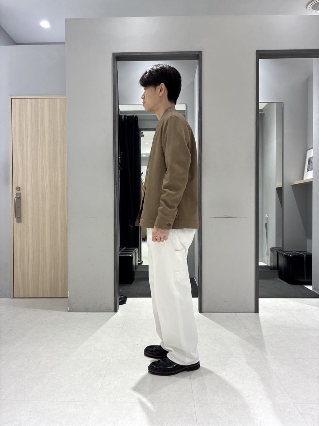 わいずみさんの「TAKEO KIKUCHI｜リネンライクカルゼ リブブルゾン」を使ったコーディネート