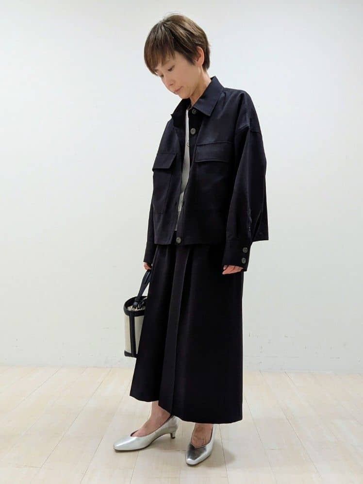 nishiさんの「Reflect｜リネンライクシャツブルゾン」を使ったコーディネート